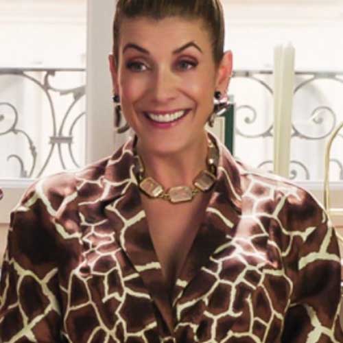 Kate Walsh wearing  Silk mid-length dress