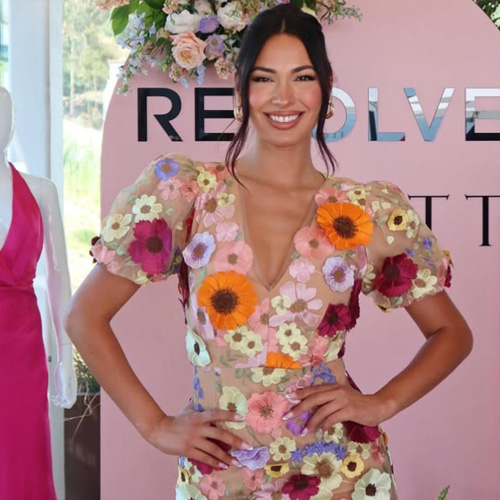 Katherine LaPrell wearing Women's Summer INS New V-Neck